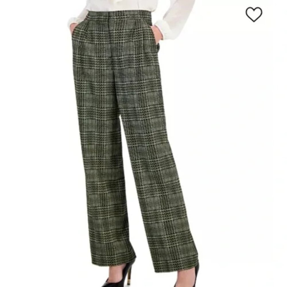 Bar III Dark Plaid Trousers